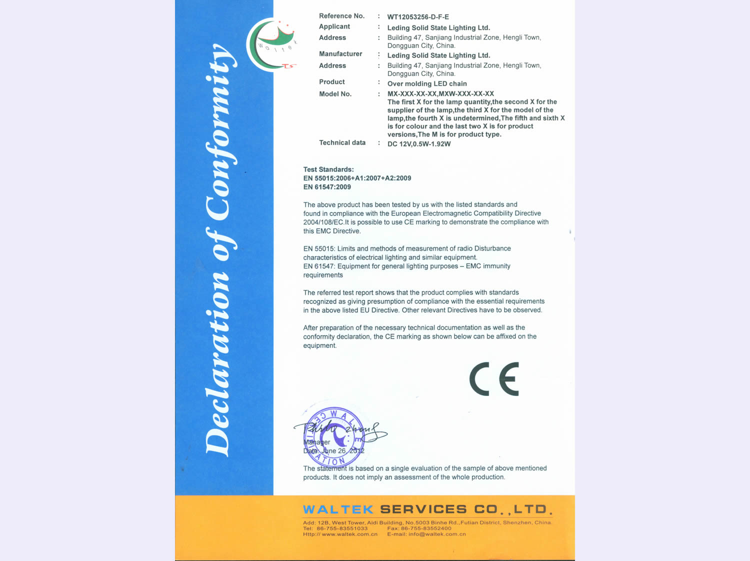 Module CE certificate